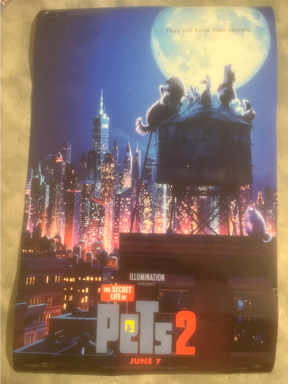 Secret Life of Pets 2 Movie Poster (2-Sided) Orig 11x17